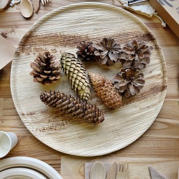 Talerz z liści palmowych 32 cm GIGANT