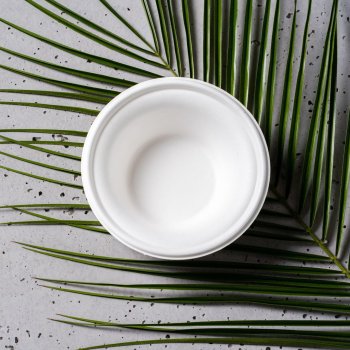 Miski z trzciny cukrowej 400 ml białe - 10/25/50 sztuk
