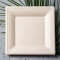 talerz kwadratowy trzcina cukrowa 26x26cm natural 50szt biodegradowalny