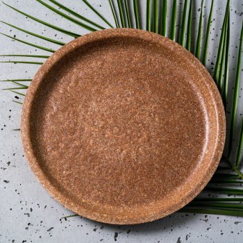 Talerz okrągły średnica 28 cm z otrębów pszennych