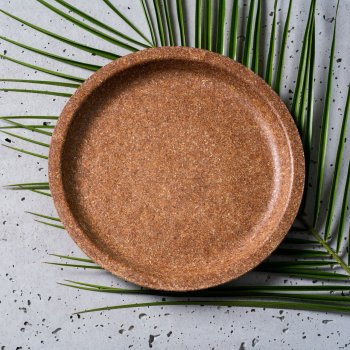 Talerz okrągły średnica 24 cm z otrębów pszennych