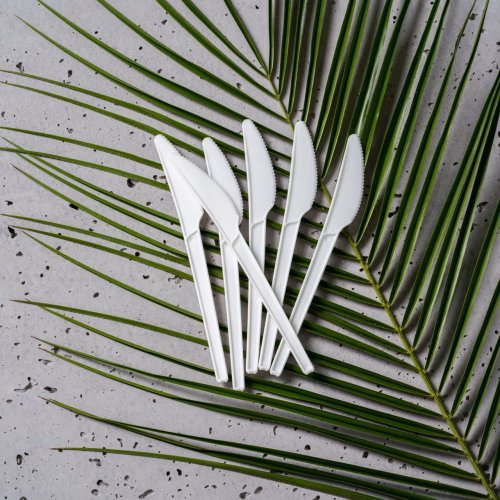 noz pla 16,5 cm bialy biodegradowalny