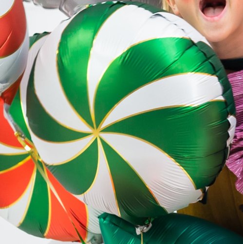balon cukierek zielony