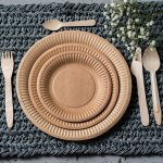 zesatw z talerzami papierowymi