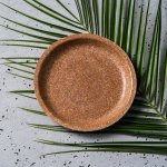 Talerz okrągły średnica 16 cm z otrębów pszennych