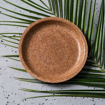 Talerz okrągły średnica 20 cm z otrębów pszennych