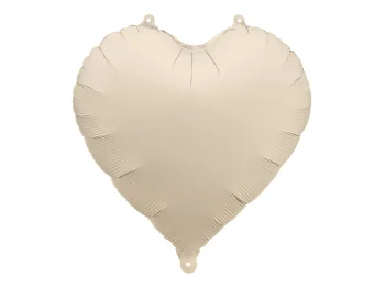 Balon foliowy Serce, 45cm, jasny beż