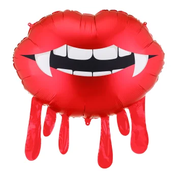 Balon foliowy Krwawiące usta, 92x60 cm