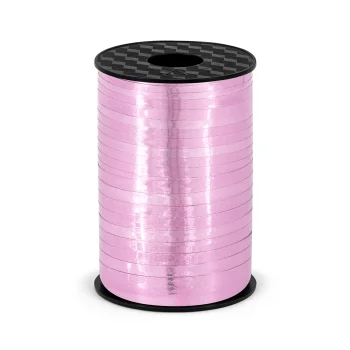 Wstążka plastikowa, różowy, 5mm/225m