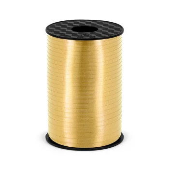 Wstążka plastikowa, złoty matowy, 5mm/225m