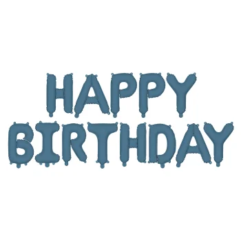 Balon foliowy Happy Birthday, granat