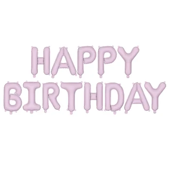Balon foliowy Happy Birthday, fiolet