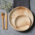 talerz okragly kompostowalny lisci palmowych 18cm